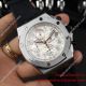 2017 Fake Audemars Piguet Stainless Steel White Chronograph Black Rubber Band (2)_th.jpg